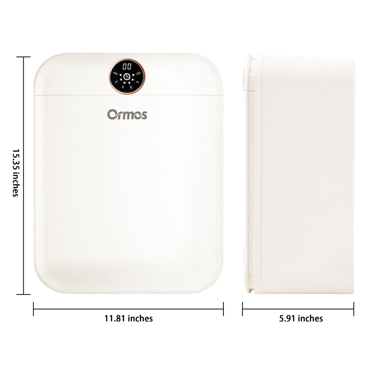 Ormos 14L Wall Mount Mini Clothes Dryer – 70°C Hot Air with Ozone Sterilization, 1-5H Timer
