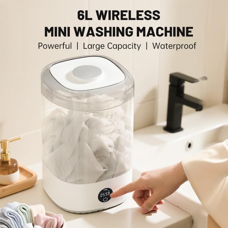 Ormos 6L Portable Washing Machine – Compact Mini Washer for Travel, Dorms & Baby Clothes